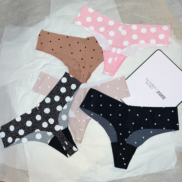 5pk Victoria's Secret THONG No Show Panties XL - Picture 10 of 15